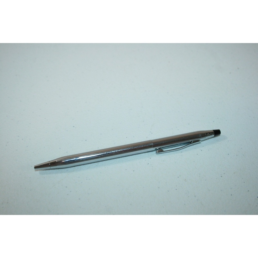 Vintage Cross Silver Chrome Ball Point Pen Personalized "Deborah Johnston" WORKS